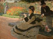 Claude Monet WLA metmuseum Camille Monet on a Garden Bench USA oil painting artist